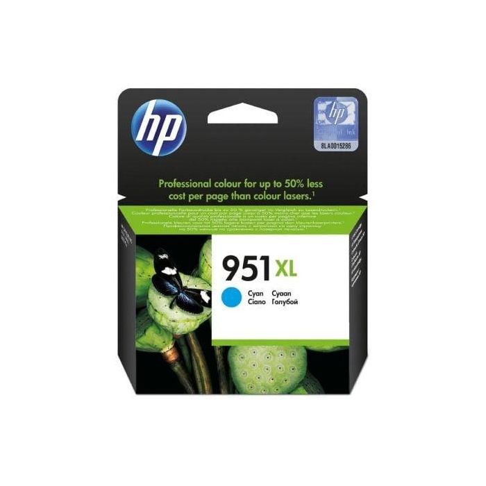 HP CN046AE Cartucho de Tinta Original HP 951XL color Cian con Alto Rendimiento de 1500 Páginas para impresoras HP OfficeJet Pro (24ml)