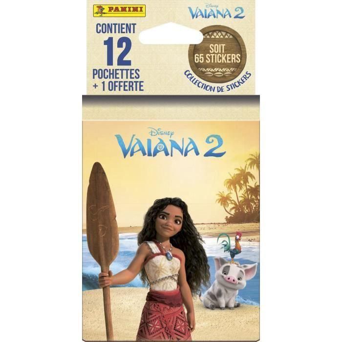 Blister - PANINI - Vaiana 2 - 12 bolsillos - 1 gratis - 65 pegatinas Blister - PANINI - Vaiana 2 - 12 bolsillos - 1 gratis - 65 pegatinas