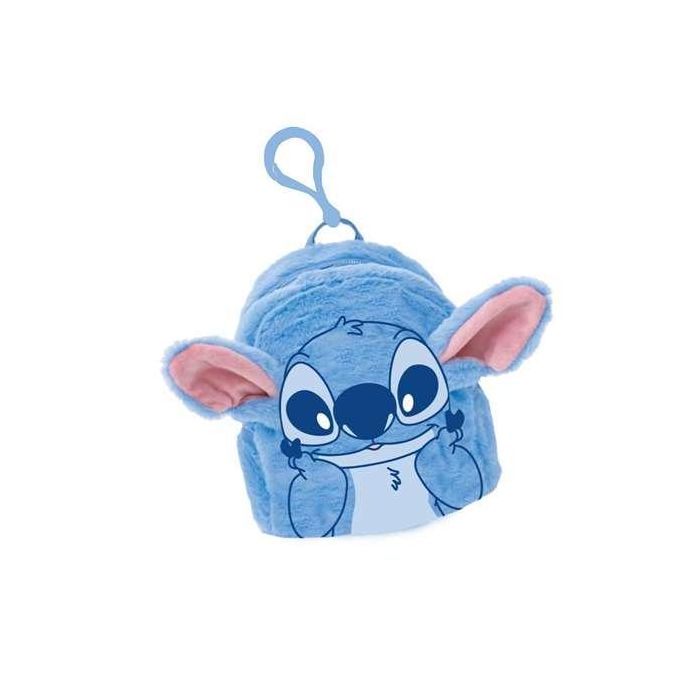 CERDÁ Monedero de Peluche Stitch Disney, 100% Poliéster, 9,5x11x3cm