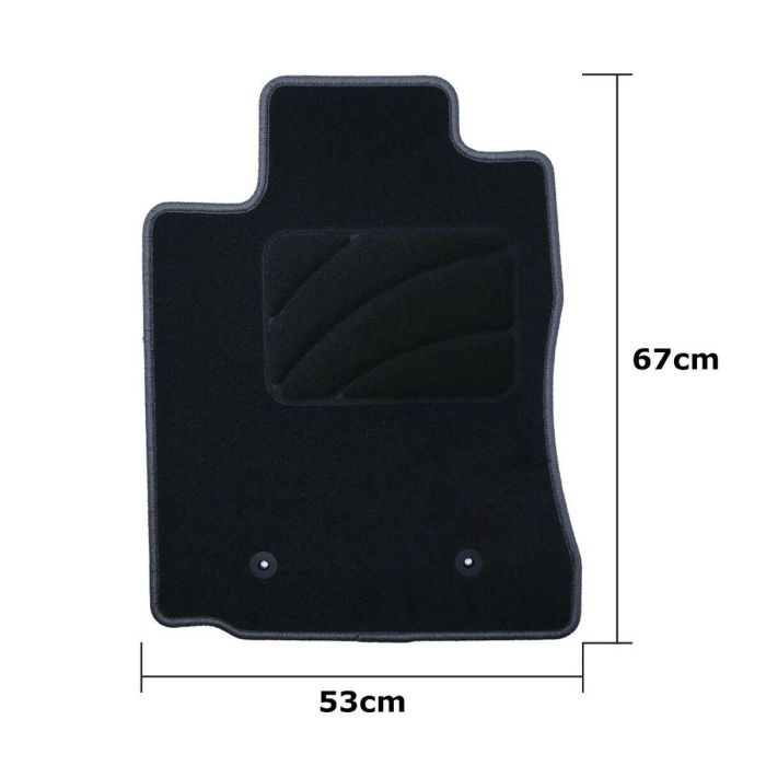 OCC Design OCCTY0014GD Alfombrillas a Medida para Toyota Corolla 2002-2007 5 Piezas, Ribete Gris Oscuro, Velour 1900g/m², Antideslizante, Calidad Superior 13