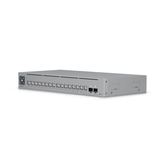 Ubiquiti Switch Layer 3 de 16 Puertos con 4x 2.5 GbE, 12x GbE, 2x 10G SFP+, Etherlighting™ y 50W 4
