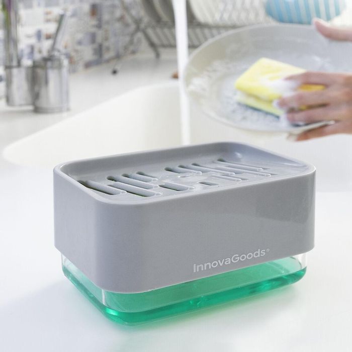 Dispensador de Jabón 2 en 1 para Fregadero Pushoap InnovaGoods