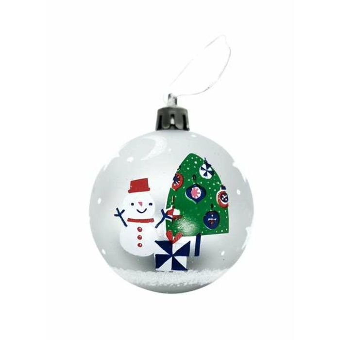 Bolas navidad 8cm pack 6 plata peppa pig "cosy corner" 2 Bolas navidad 8cm pack 6 plata peppa pig "cosy corner" 2