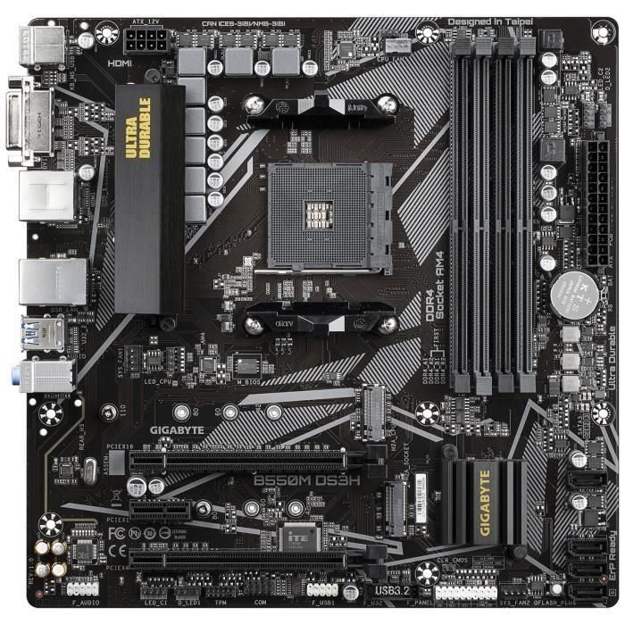 Gigabyte B550M DS3H Placa Base Micro ATX Socket AM4 AMD B550 - GAB55MDSH-00-G 2