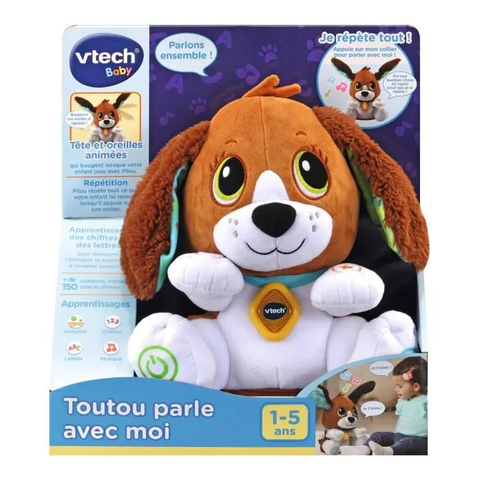 Vtech Baby Perrito Habla Conmigo Juguete Interactivo para Aprendizaje de Lenguaje y Colores para Niños de 1 a 5 Años 2