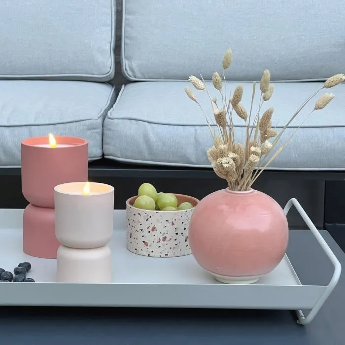 Brilliant BRI4004353435454 Lámpara de Mesa para Exterior, Forma de Vela, Plástico, 3W, Beige y Marrón Claro 4