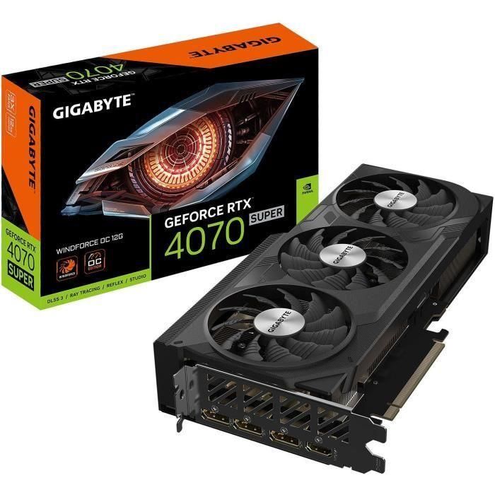 Tarjeta Gráfica Gigabyte GeForce RTX 4070 SUPER WindForce OC 12G/ 12GB GDDR6X