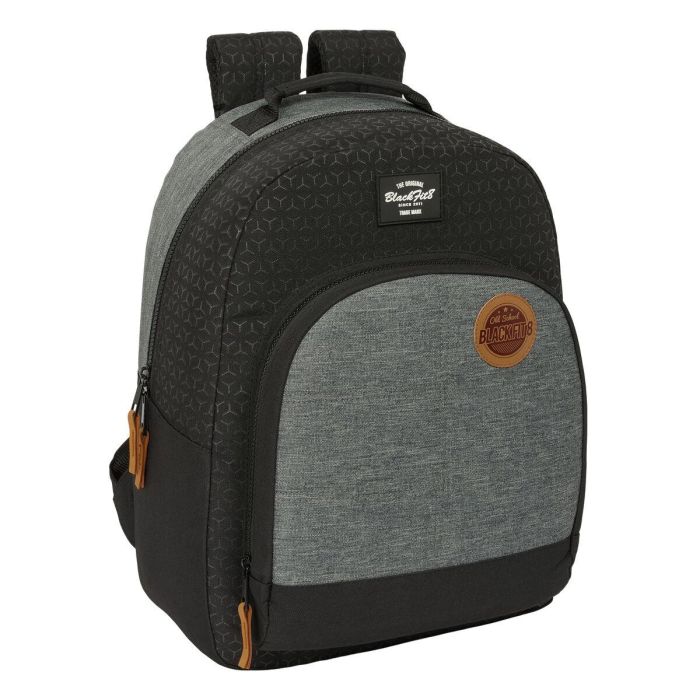 Mochila Escolar BlackFit8 Old school Negro Gris 32 x 42 x 15 cm