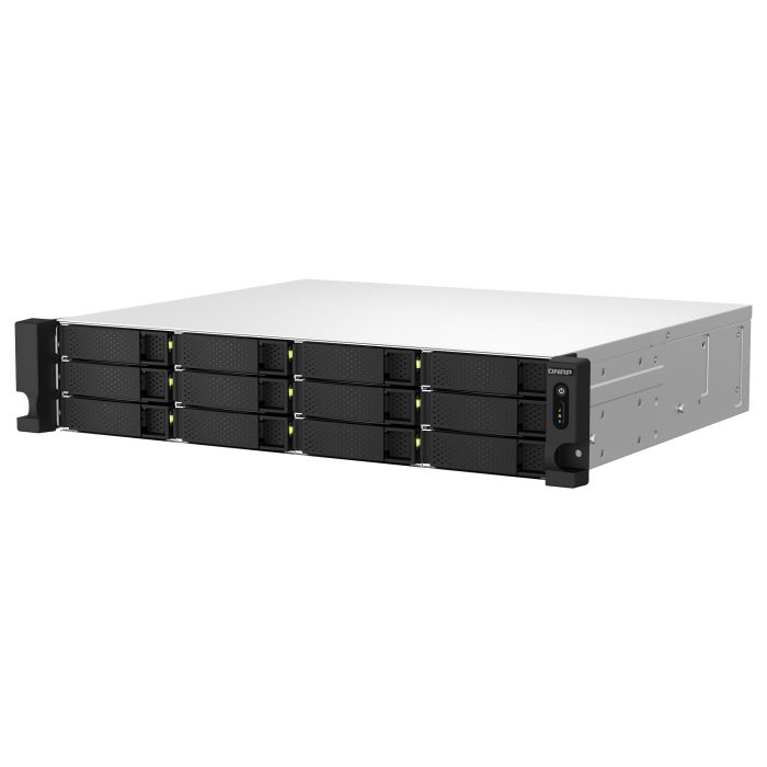 QNAP TS-1264U-RP 2U 12-Bay Rackmount NAS Intel Celeron N5095 Quad-Core 8GB DDR4 12x3.5/2.5 SATA 2x300W PSU