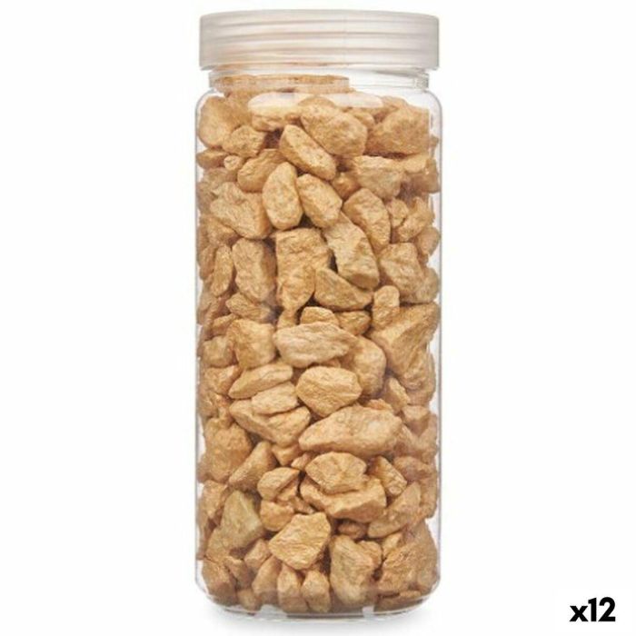 Piedras Decorativas Gift Decor Beige 10 - 20 mm 700 g 6,2 x 15,3 x 6,2 cm 6,5 x 15,8 x 6,5 cm (12 Unidades)