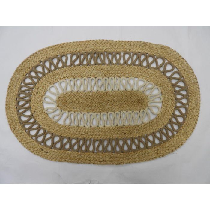 DKD Home Decor Alfombra de Baño Basicos Multicolor Yute Algodón 1400gsm 50x80 cm Juego de 6 Unidades 4