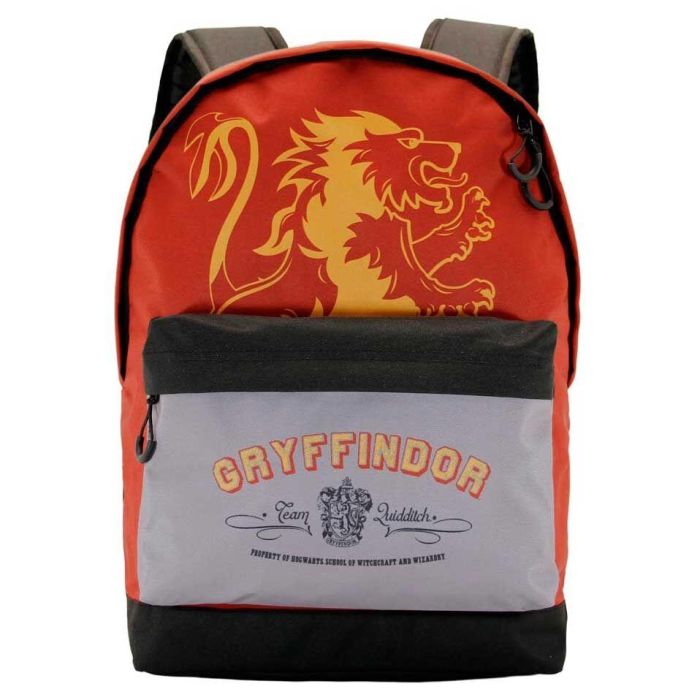 Harry Potter Mochila HS FAN Gryffindor Rojo - Urbana Ligera con Bolsillo Frontal 1