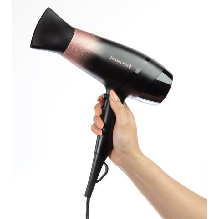 Remington Secador de Pelo Rose Shimmer 2200W Negro/Rosa con Gancho para Colgar 4