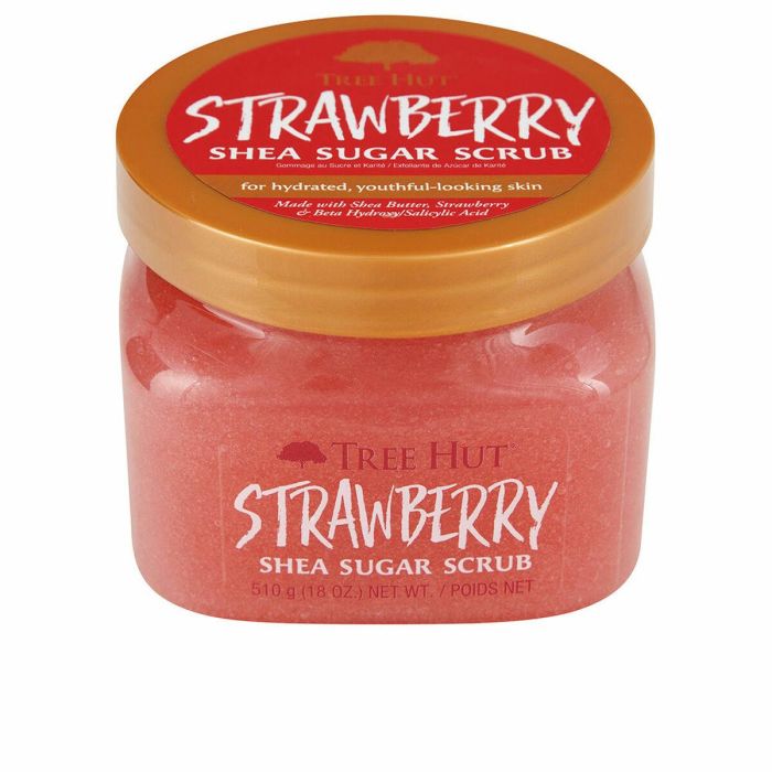 Tree Hut Exfoliante Corporal de Azúcar Fresa con BHA y Manteca de Karité. Piel Radiante, Suave, Hidratada. Vegano 510 g 1