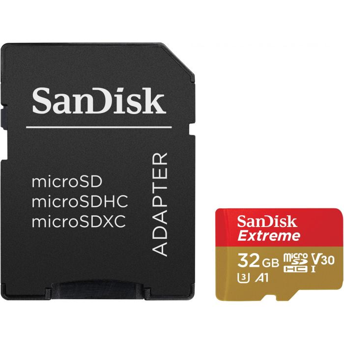 Sandisk Extreme 32 GB MicroSDHC Clase 10 UHS-I, 100 MB/s Lectura, 60 MB/s Escritura, Adaptador SD Incluido 2