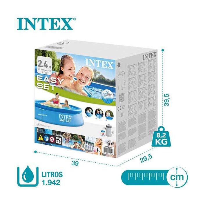 Piscina Hinchable Intex 28108NP 1942 L 244 x 61 x 244 cm 7