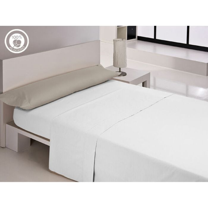 Funda de almohada Happy Home LISOS COTTON Blanco 144 Hilos 45 x 85 cm (2 Unidades) 2