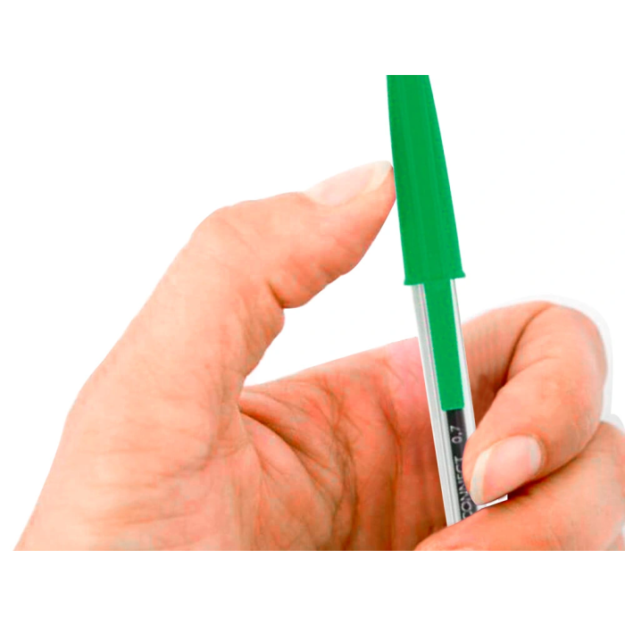 Q-connect Bolígrafo Transparente Verde Medio kf01043, Tinta a Base de Aceite, Punta 1 mm, Trazo 0.4 mm, Escritura Suave 3 Q-connect Bolígrafo Transparente Verde Medio kf01043, Tinta a Base de Aceite, Punta 1 mm, Trazo 0.4 mm, Escritura Suave 3