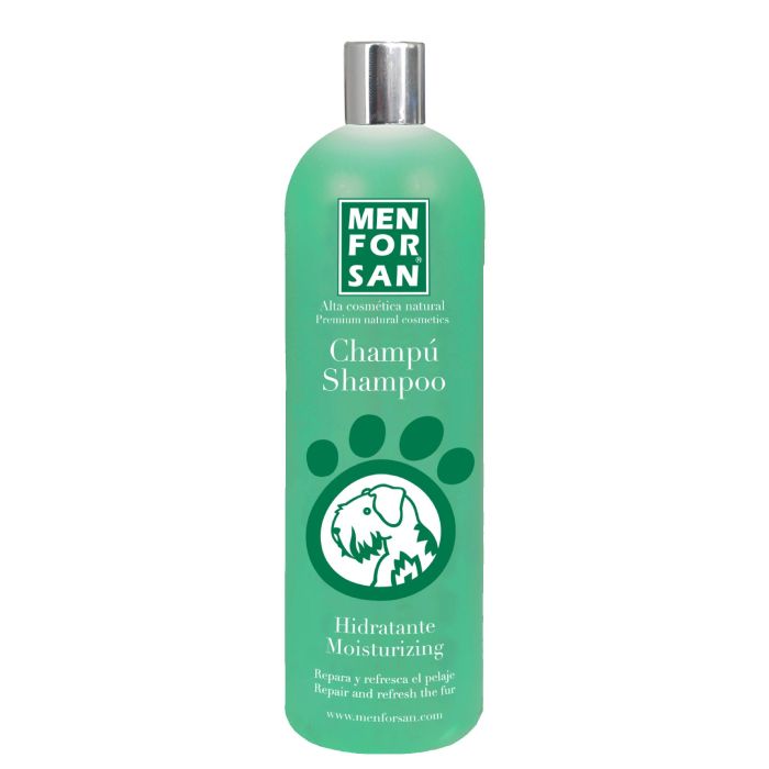 Men For San Champú Hidratante Revitalizante Reparador para Perros de Pelo Largo 1L. Aroma Manzana Verde, Elimina Olores, pH Balanceado