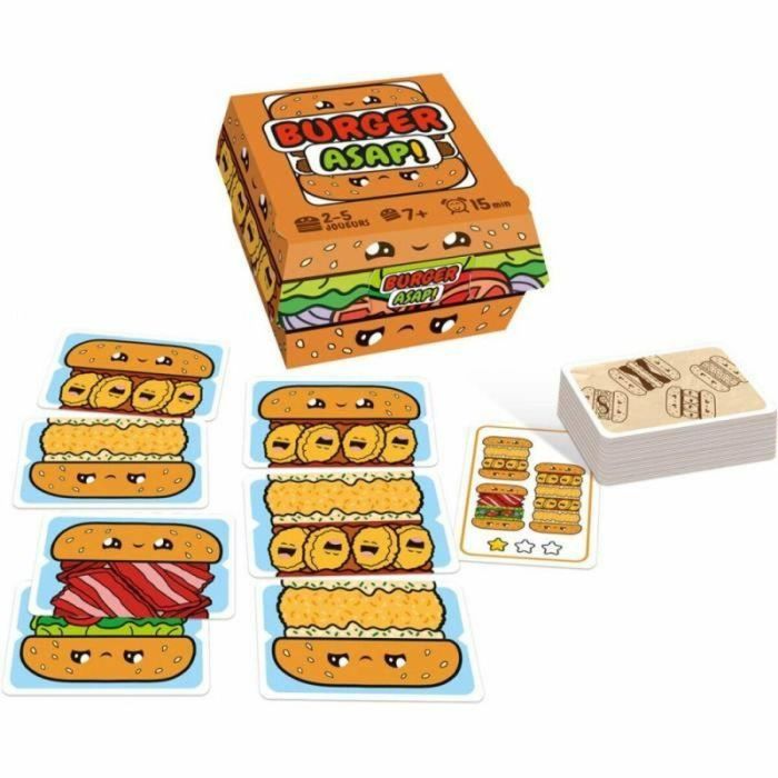 Asmodee Juego Burger ASAP - Juego de velocidad para niños a partir de 7 años - Referencia AUC3558380102878 2