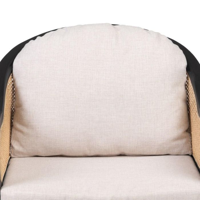Sillón Natural-Negro Ratán/Madera Salón 58 X 60 X 77 cm