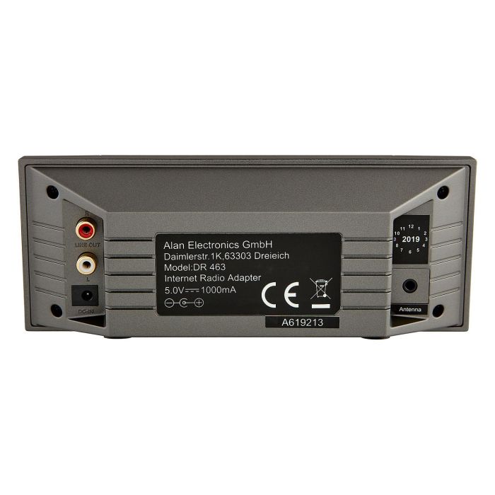 Albrecht DR 463+ Radio Internet DAB+ y UKW con Bluetooth, WiFi, Spotify, Amazon Music, Pantalla, Portátil, Gris