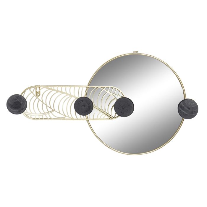 Espejo de pared DKD Home Decor Negro Dorado 44 x 7 x 25 cm 0 Espejo de pared DKD Home Decor Negro Dorado 44 x 7 x 25 cm 0