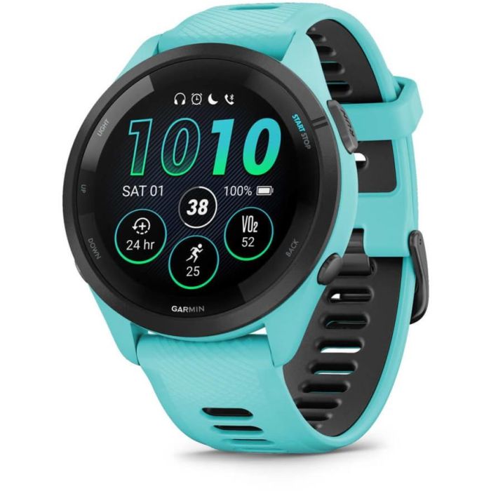 Garmin Forerunner 265 Reloj Deportivo GPS Multisport Turquesa/Negro 0 Garmin Forerunner 265 Reloj Deportivo GPS Multisport Turquesa/Negro 0