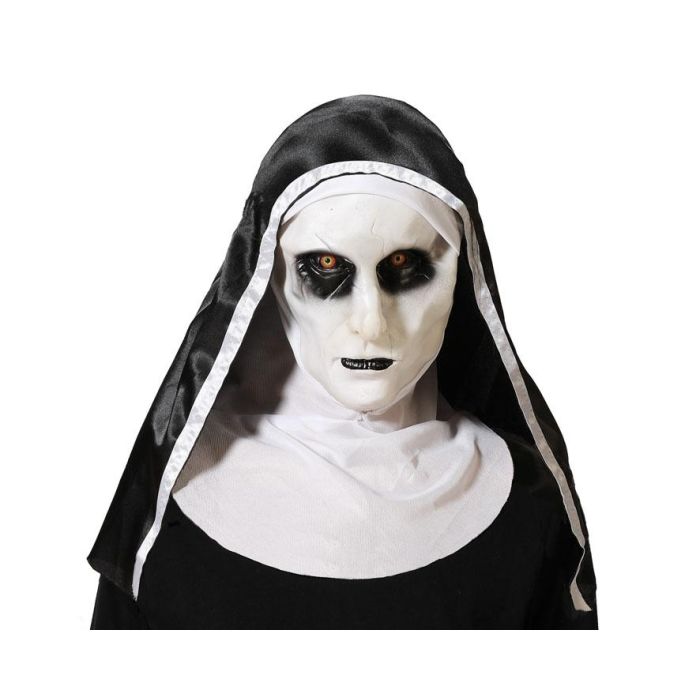 Máscara Halloween Monja Terrorífica Pvc Mujer Adulto