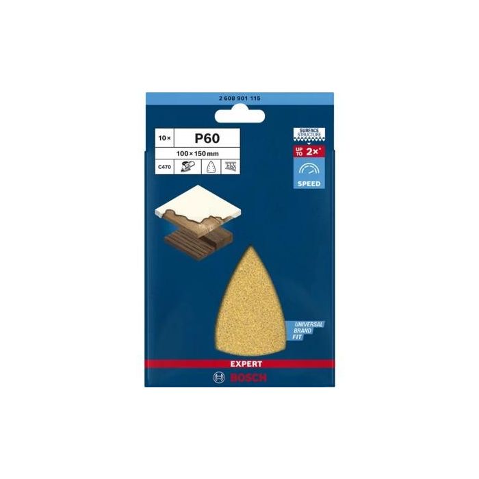 Bosch Schleifblatt C470.100x150 mm.K60.10x 5 Bosch Schleifblatt C470.100x150 mm.K60.10x 5