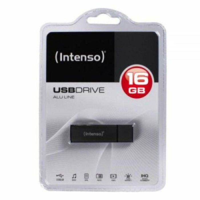 Intenso 3521471 Memoria USB 2.0 Alu Line 16GB Antracita