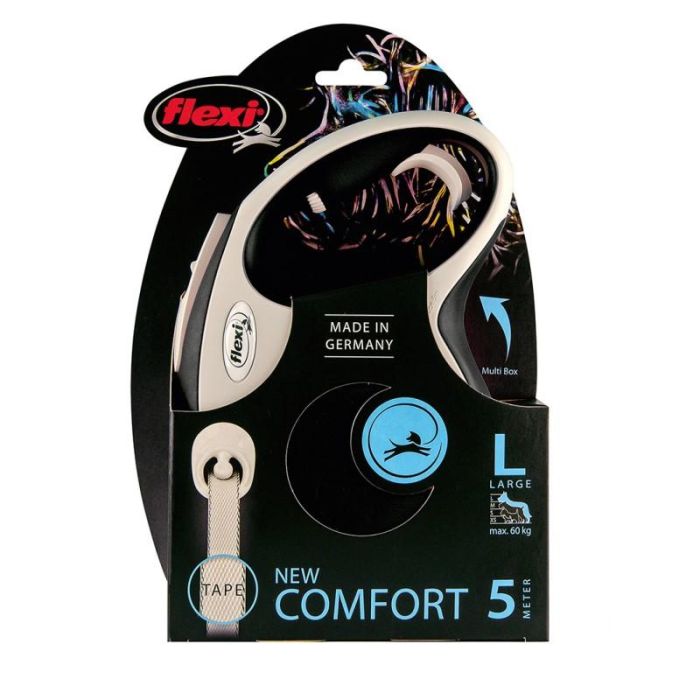 Correa para Perro Flexi NEW COMFORT 5 m Negro Talla L 1