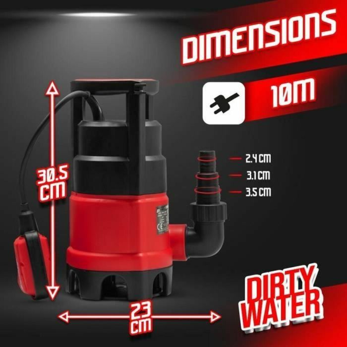 Elem Bomba de Vacío Sumergible 550W para Bodegas, 10500l/h, 7MCE, Vaciado de Sótanos, Cisternas, Auto/Manual 1 Elem Bomba de Vacío Sumergible 550W para Bodegas, 10500l/h, 7MCE, Vaciado de Sótanos, Cisternas, Auto/Manual 1