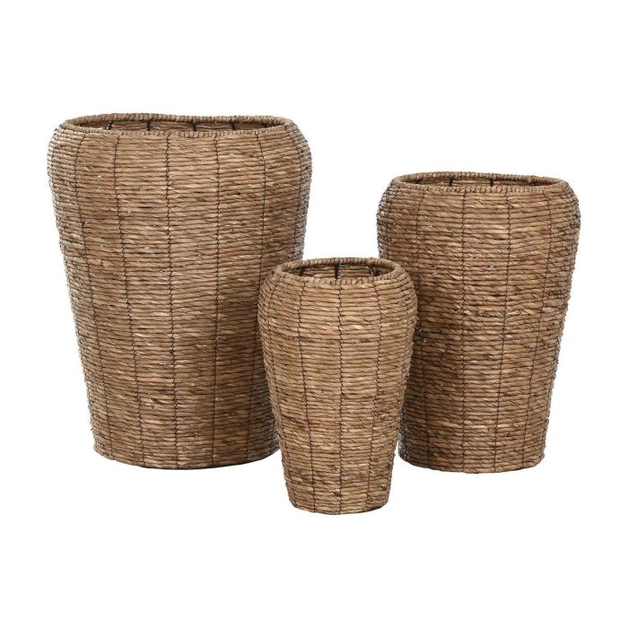 Macetero Urban DKD Home Decor Marron 44 x 60 x 44 cm Set de 3 Macetero Urban DKD Home Decor Marron 44 x 60 x 44 cm Set de 3