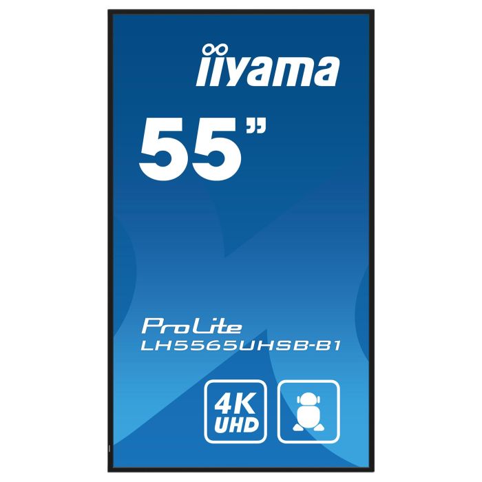 Iiyama LH5565UHSB-B1 - Monitor Digital Signage 55" 4K UHD IPS, 800 cd/m², 24/7, Android 11, 2xHDMI, DP, USB, Wi-Fi, LAN, VESA 400x400