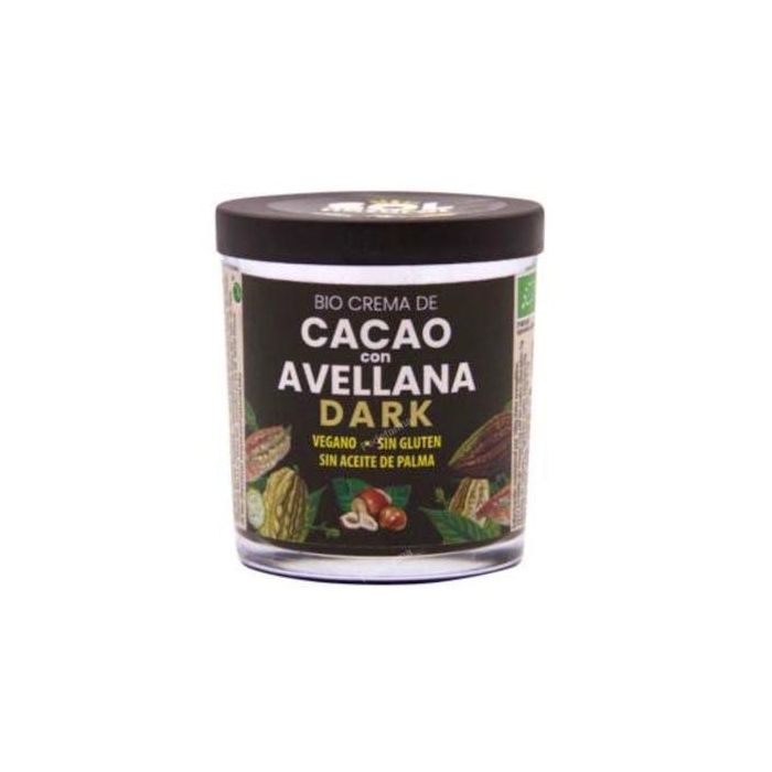 SOLNATURAL Crema de Cacao Dark con Avellanas Bio 200g - Vegana, sin Gluten ni Aceite de Palma