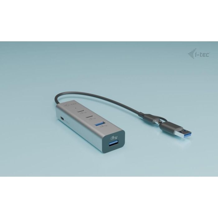 Hub USB i-Tec CAHUBMETAL2A2CPD Plateado 1 Hub USB i-Tec CAHUBMETAL2A2CPD Plateado 1