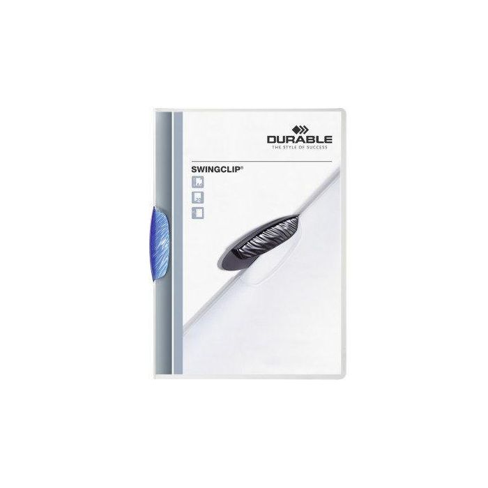 Dosier Clip Swingclip Pp A4 2260 Pinza Plastico Pivot.Transl.30H Azul 25 unidades