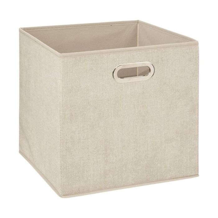 5Five Caja organizadora para estantería, tela, 31x31x31 cm, color beige 0 5Five Caja organizadora para estantería, tela, 31x31x31 cm, color beige 0