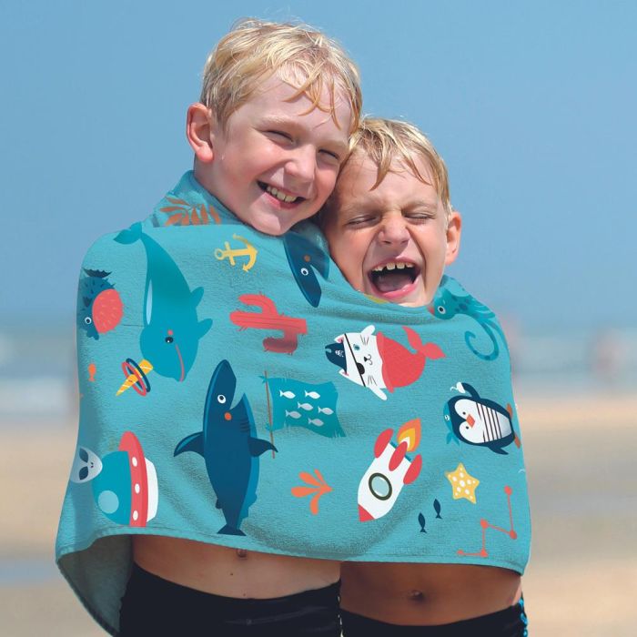 Jet Lag Toalla Infantil 120x60 cm con Dibujos de Fantasía Surtidos 4