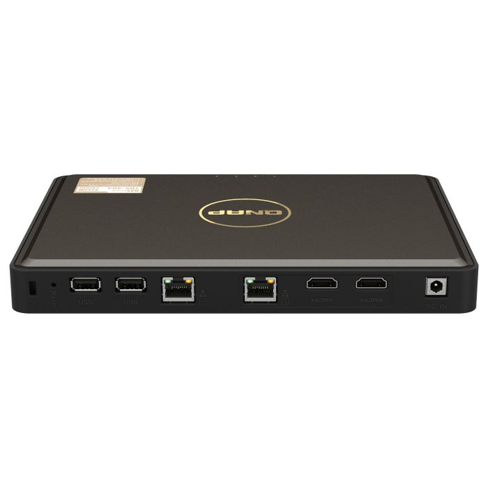 Qnap TBS-464 - Servidor NAS de 4 bahías sin discos, Intel Celeron Quad-Core, 8 GB RAM DDR4, 2 puertos 2.5GbE, 4 ranuras M.2, QTS 5.0 1