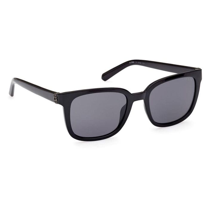 Guess GU00065 01A Gafas de Sol Hombre Adulto Cuadradas, Montura Negro Mate, Cristales Tono Humo. Patilla 150mm, Cristal 53mm 5 Guess GU00065 01A Gafas de Sol Hombre Adulto Cuadradas, Montura Negro Mate, Cristales Tono Humo. Patilla 150mm, Cristal 53mm 5