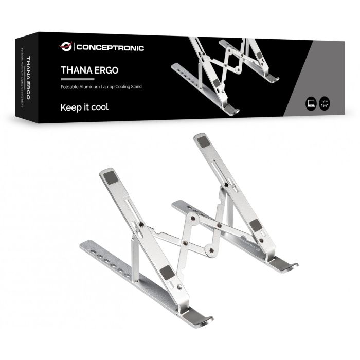 Conceptronic Soporte Base Refrigeración Portátil hasta 15.6" Ergonómico Aluminio 4 Conceptronic Soporte Base Refrigeración Portátil hasta 15.6" Ergonómico Aluminio 4