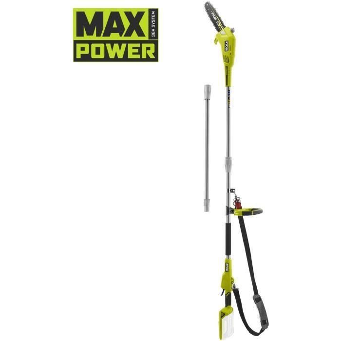 Podadora de altura 36V - Guía de 25 cm - 5,5 ms - Guía inclinada 15° - Tubo telescópico (2,4 - 2,9 m) - Sin batería ni cargador 1 Podadora de altura 36V - Guía de 25 cm - 5,5 ms - Guía inclinada 15° - Tubo telescópico (2,4 - 2,9 m) - Sin batería ni cargador 1