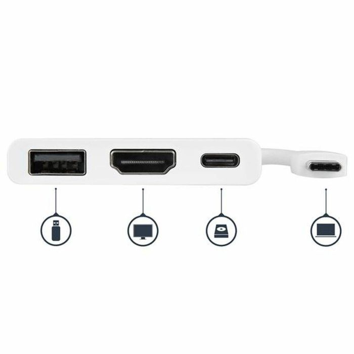 Adaptador USB-C Startech CDP2HDUACPW Blanco 4K Ultra HD 1