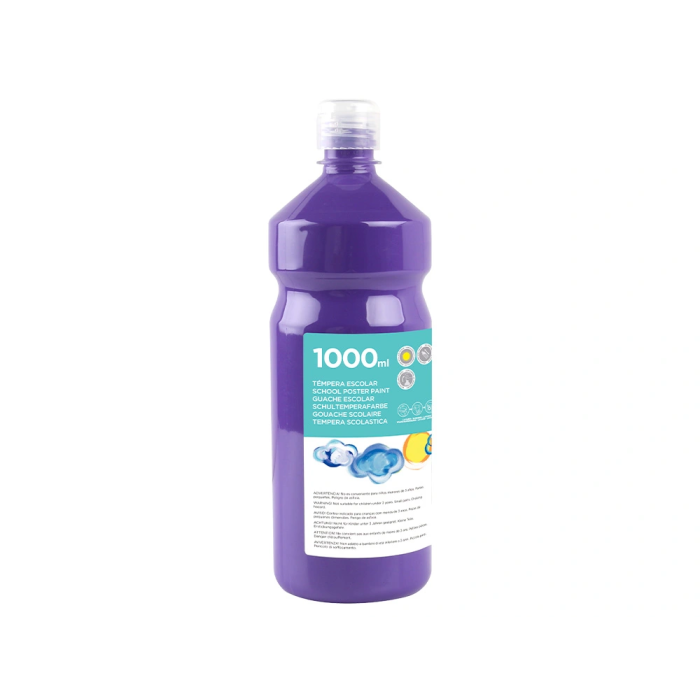 Liderpapel Tempera Liquida Escolar Superlavable Violeta 1000 ml 1