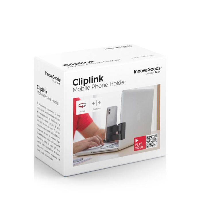 Soporte con Pinza Multiposición para Móvil Cliplink InnovaGoods 2 Soporte con Pinza Multiposición para Móvil Cliplink InnovaGoods 2