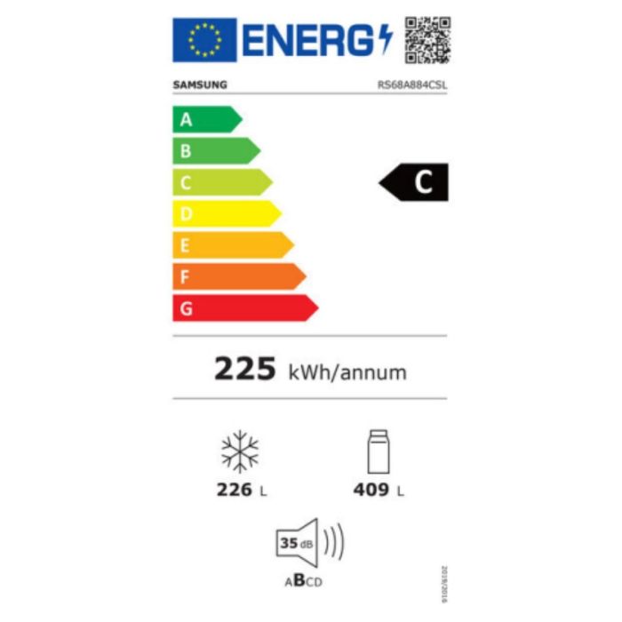 Frigorífico americano Samsung RS68A884CSL Plateado Acero (178 x 91 cm) 2