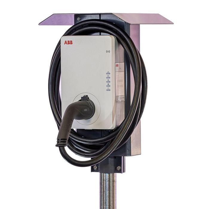 Next Green Polebox 190 S - Soporte para Caja de Carga EV, Montaje en Poste Ø60mm, Terminal Distribución Integrado, Carril DIN 1 Next Green Polebox 190 S - Soporte para Caja de Carga EV, Montaje en Poste Ø60mm, Terminal Distribución Integrado, Carril DIN 1