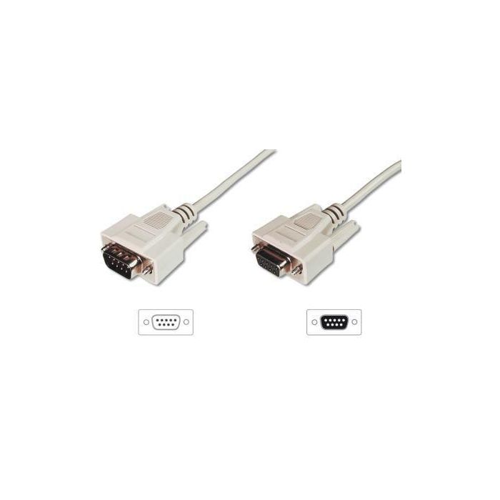 Digitus Datatransfer extension cable, D-Sub9 M/F, 3.0m, serial, molded, be Digitus Datatransfer extension cable, D-Sub9 M/F, 3.0m, serial, molded, be